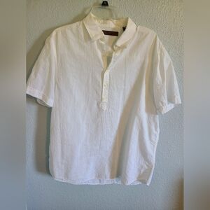 Perry Ellis White Casual Button Down Shirt